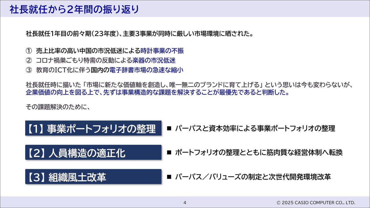 増田現社長による社長就任から2年間の振り返り